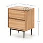 MODERN TWO DRAWER WOODEN BEDSIDE TABLE