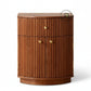 FLUTED CURVE BEDSIDE