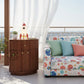 FLUTED CURVE BEDSIDE