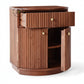FLUTED CURVE BEDSIDE