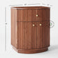 FLUTED CURVE BEDSIDE