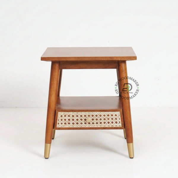 CANE WEAVE BEDSIDE