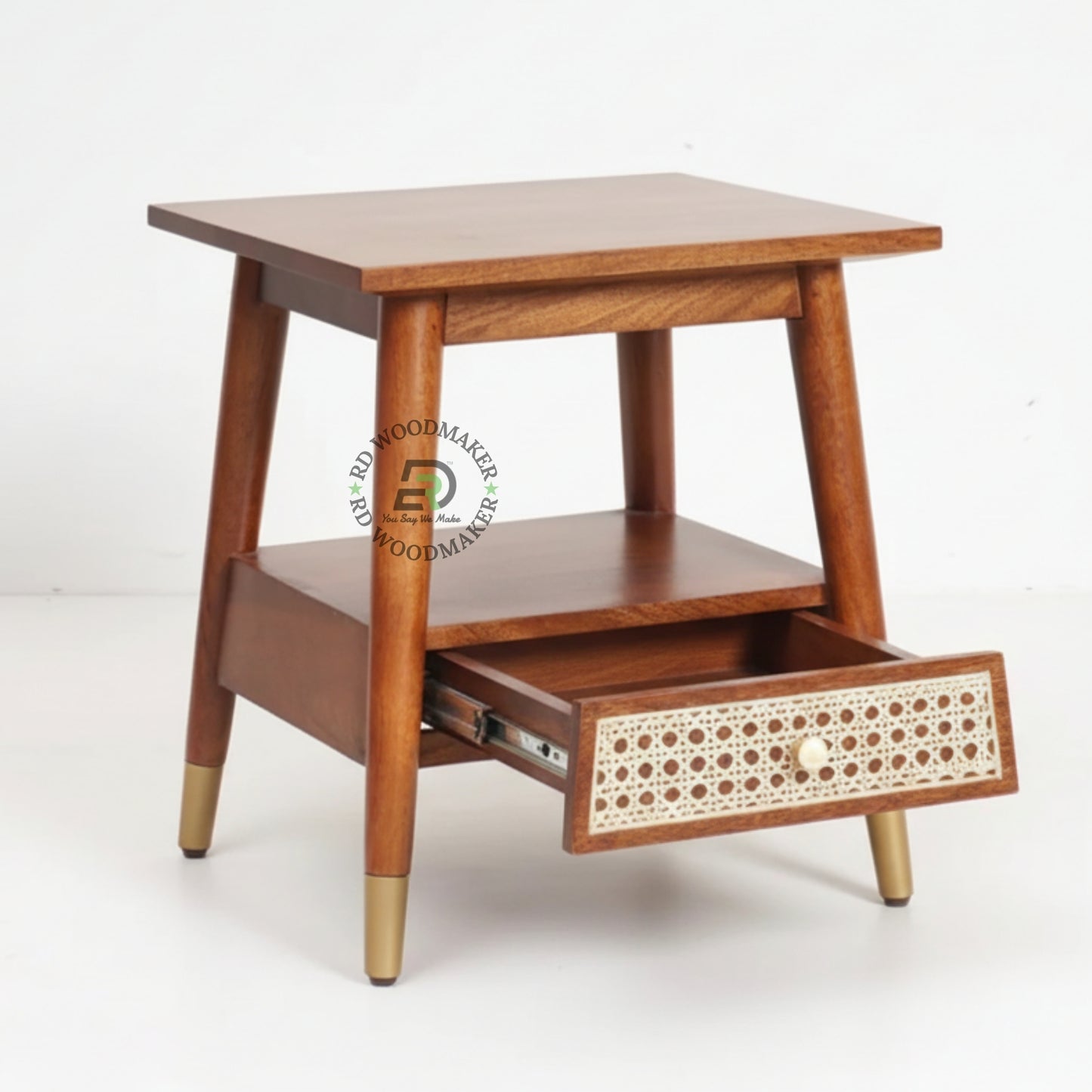 CANE WEAVE BEDSIDE