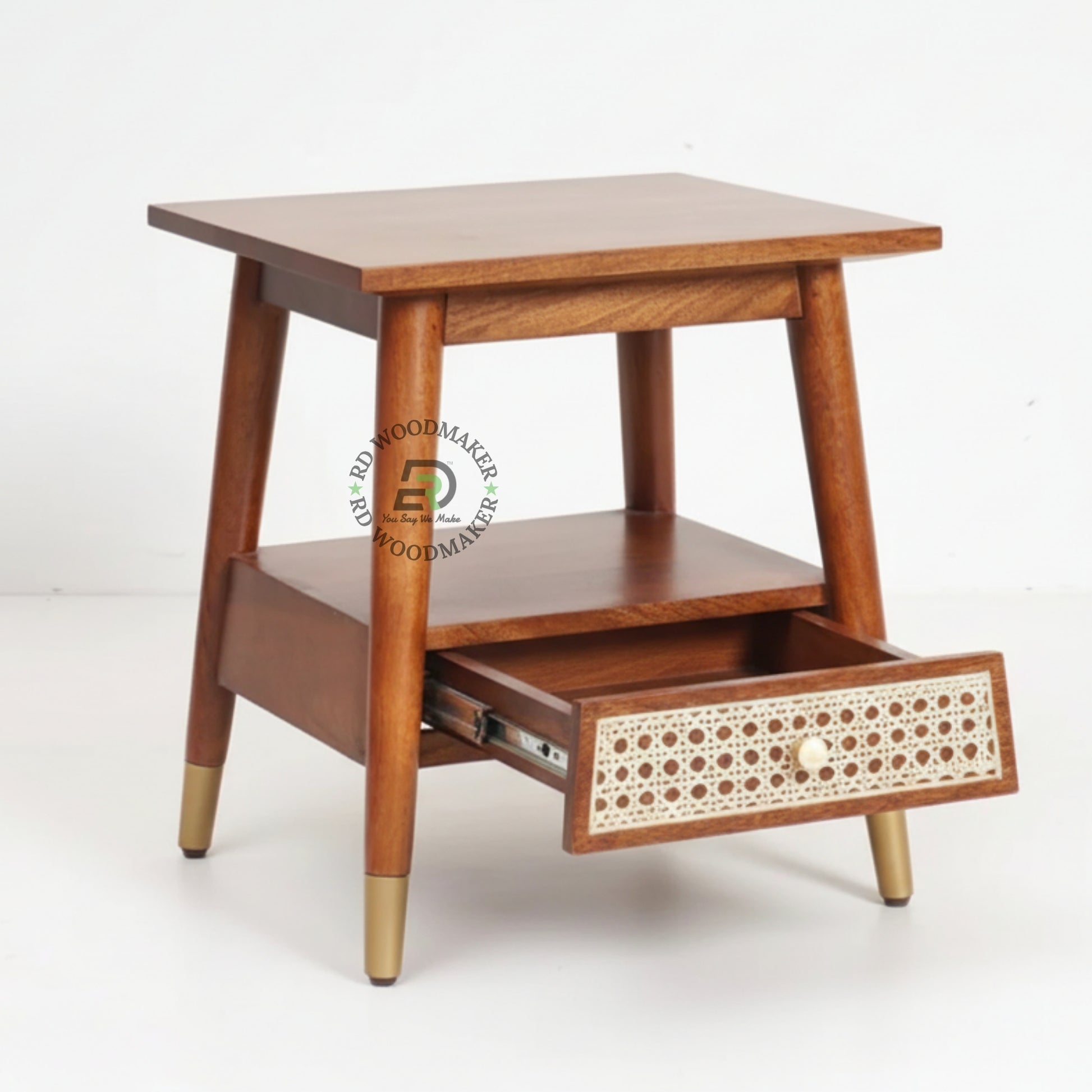 CANE WEAVE BEDSIDE