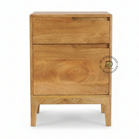 SLEEK TIMBER BEDSIDE