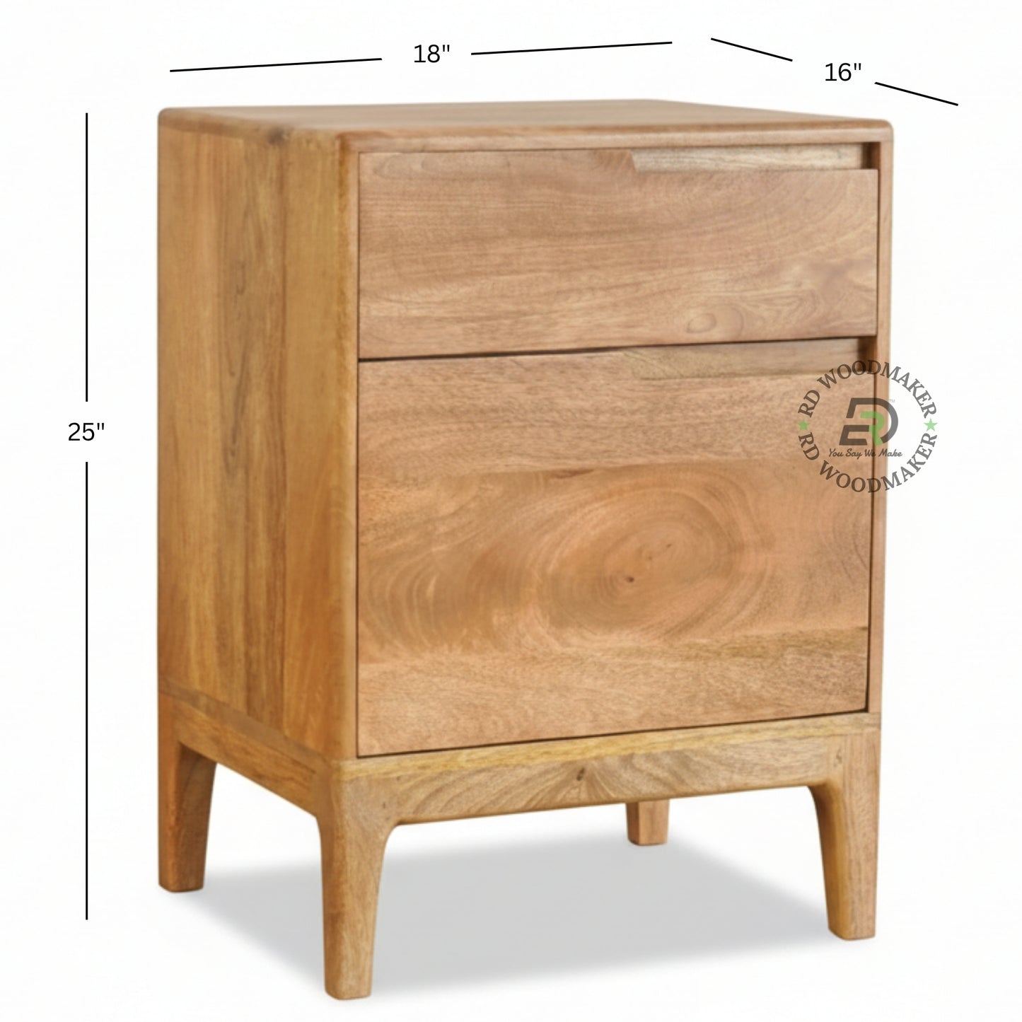 SLEEK TIMBER BEDSIDE