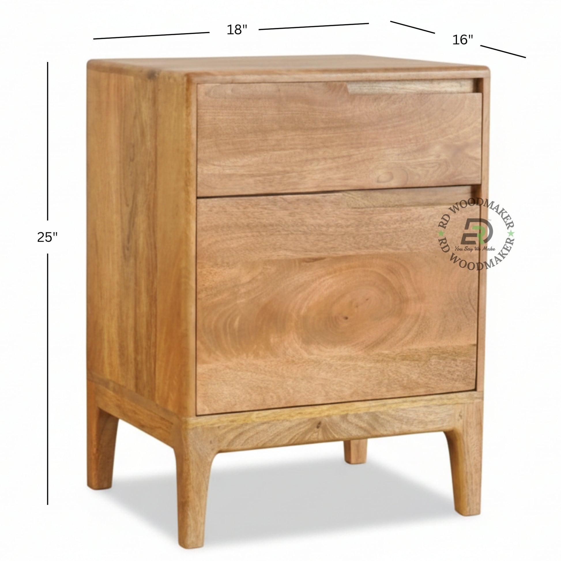 SLEEK TIMBER BEDSIDE