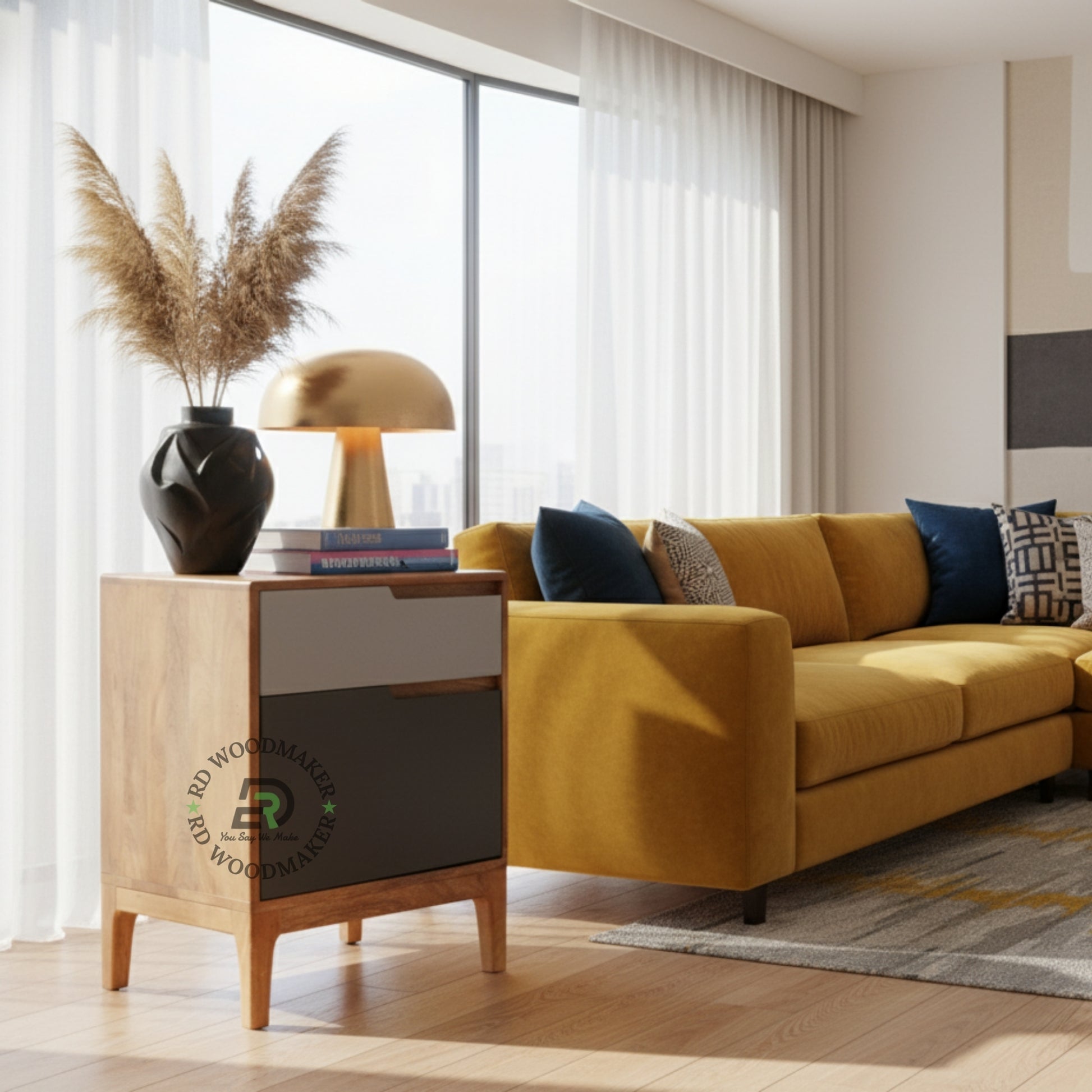 TWO-TONE EDGE BEDSIDE