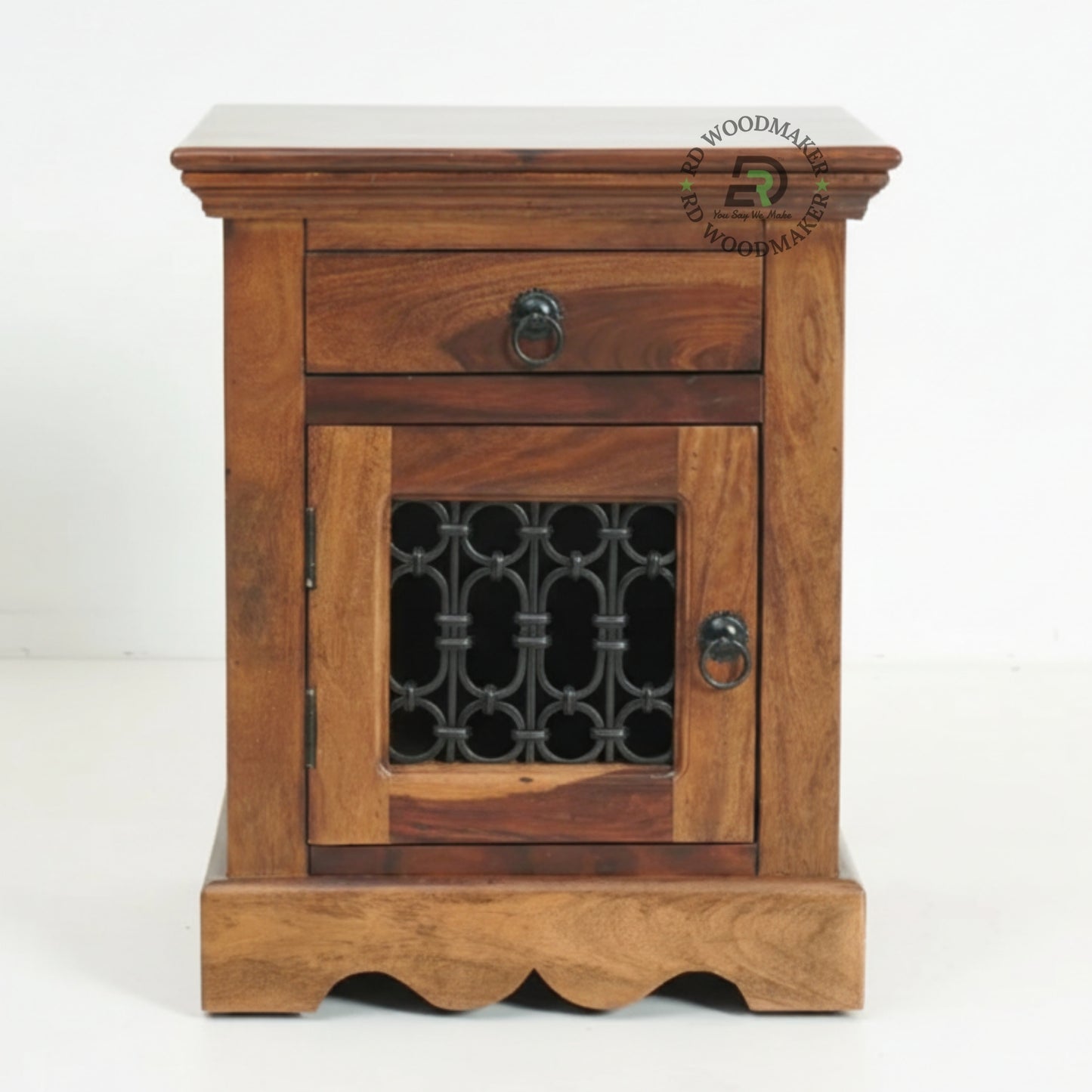 RUSTIC IRON-GRILL BEDSIDE