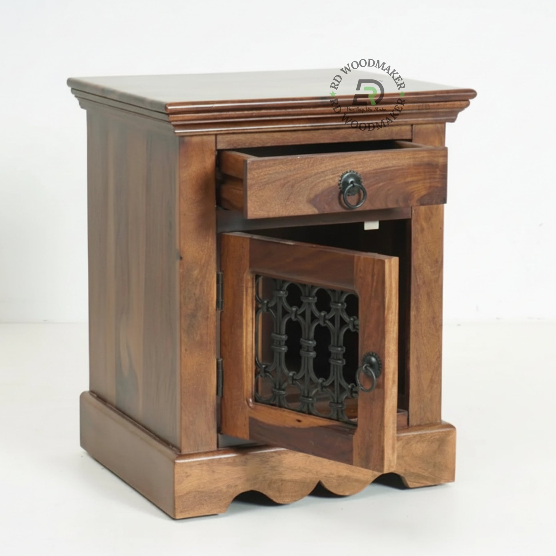 RUSTIC IRON-GRILL BEDSIDE