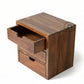 CUBIC WALNUT BEDSIDE