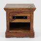 RUSTIC IRON-SLIT BEDSIDE