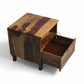 MODERN WOODEN BEDSIDE TABLE WITH DRAWER & OPEN SHELF