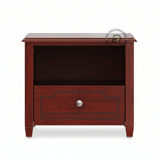 MAHOGANY CUBBY BEDSIDE