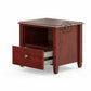 MAHOGANY CUBBY BEDSIDE