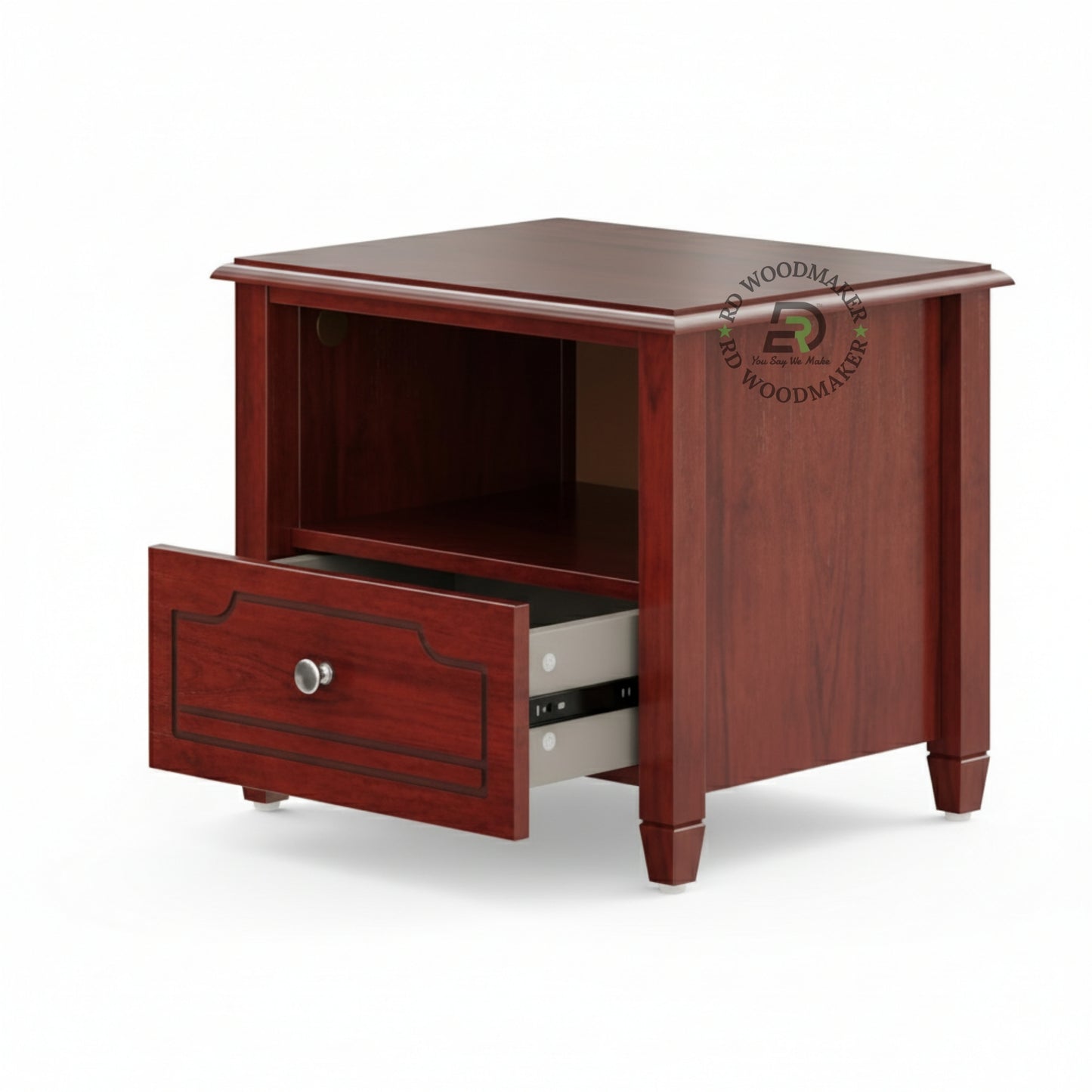 MAHOGANY CUBBY BEDSIDE
