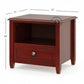 MAHOGANY CUBBY BEDSIDE
