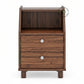 WALNUT SLANT-TOP BEDSIDE