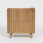 FLUTED WOOD BEDSIDE TABLE