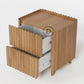 FLUTED WOOD BEDSIDE TABLE