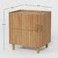FLUTED WOOD BEDSIDE TABLE