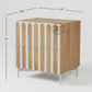 SLATTED DUAL-TONE BEDSIDE TABLE