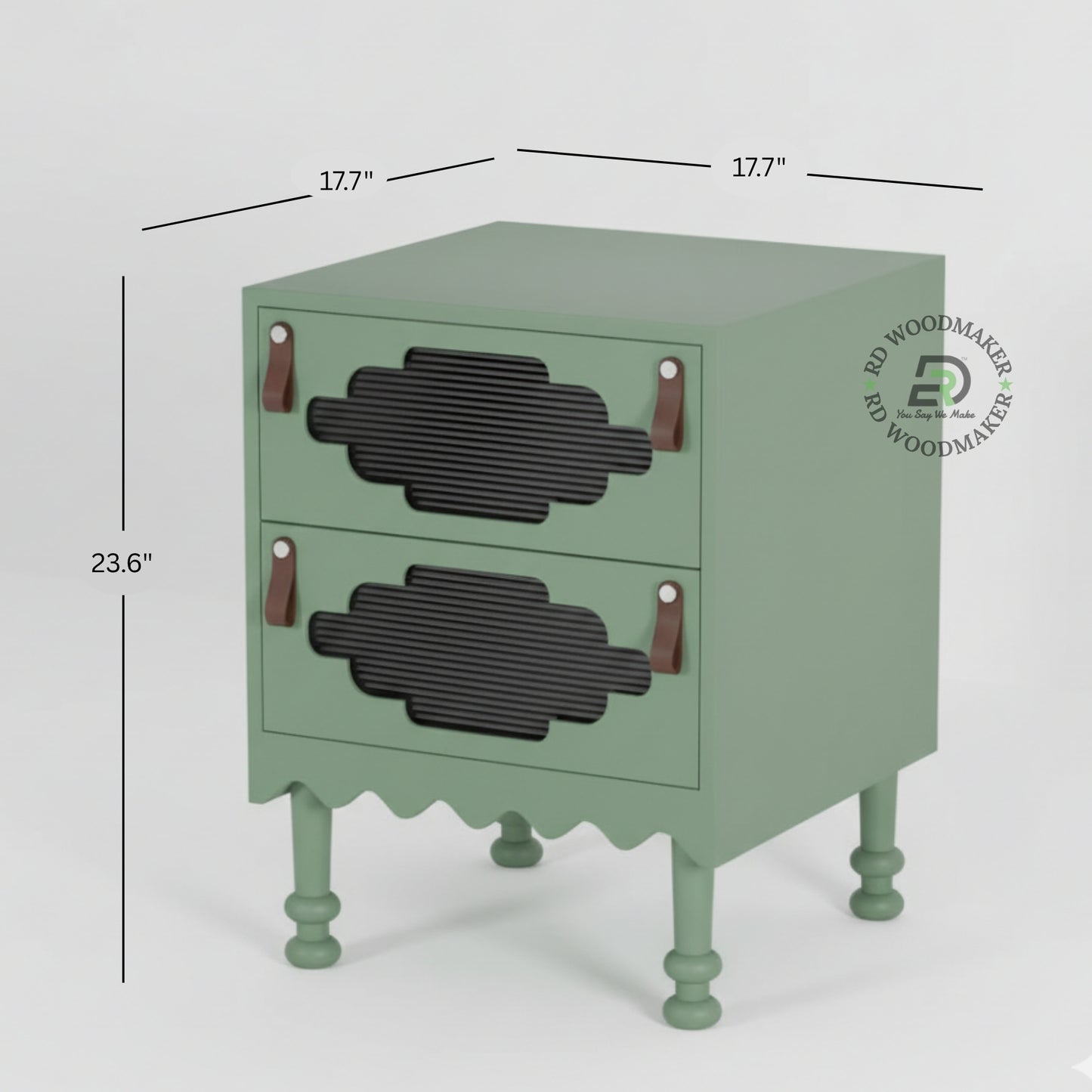SAGE GREEN BOHEMIAN NIGHTSTAND
