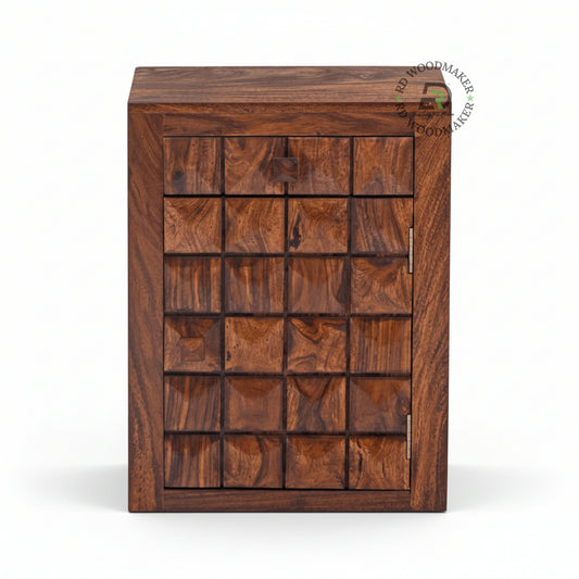 GEOMETRIC CUBE BEDSIDE CABINET