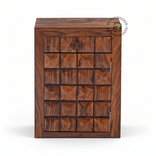 GEOMETRIC CUBE BEDSIDE CABINET