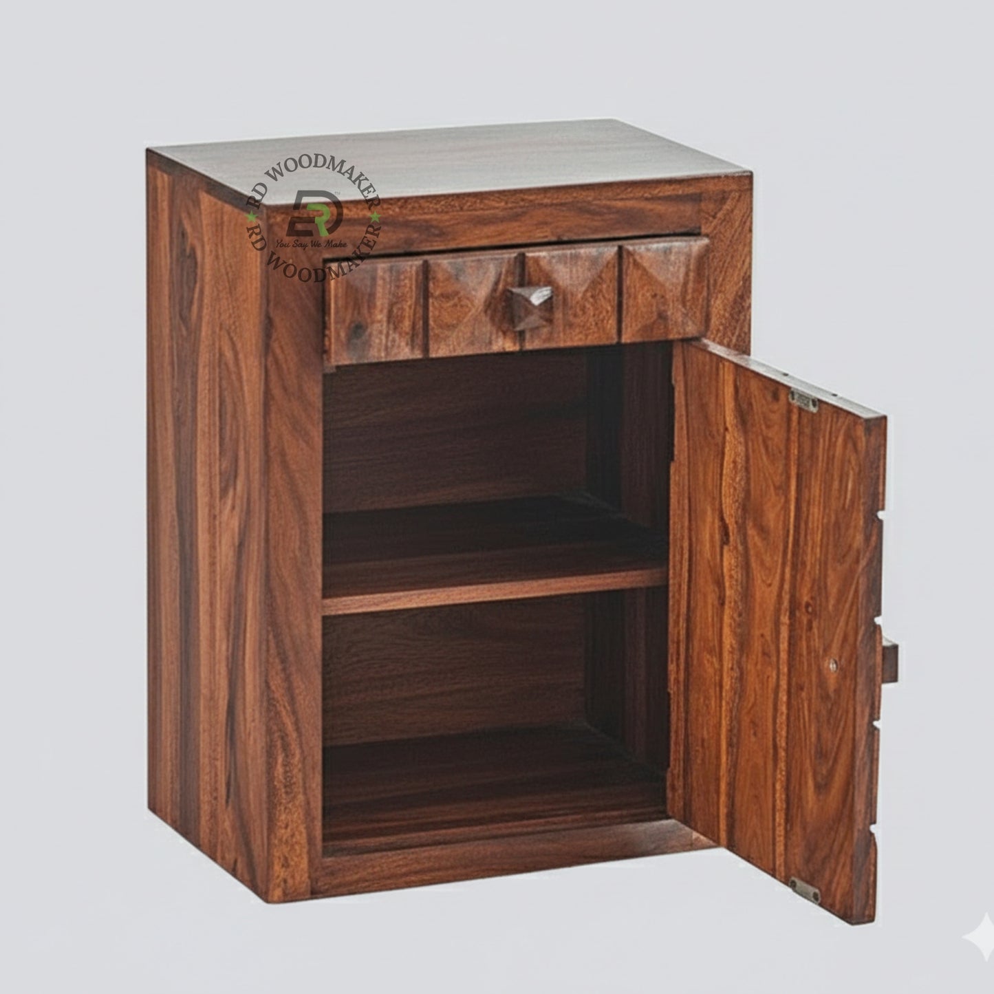 GEOMETRIC CUBE BEDSIDE CABINET