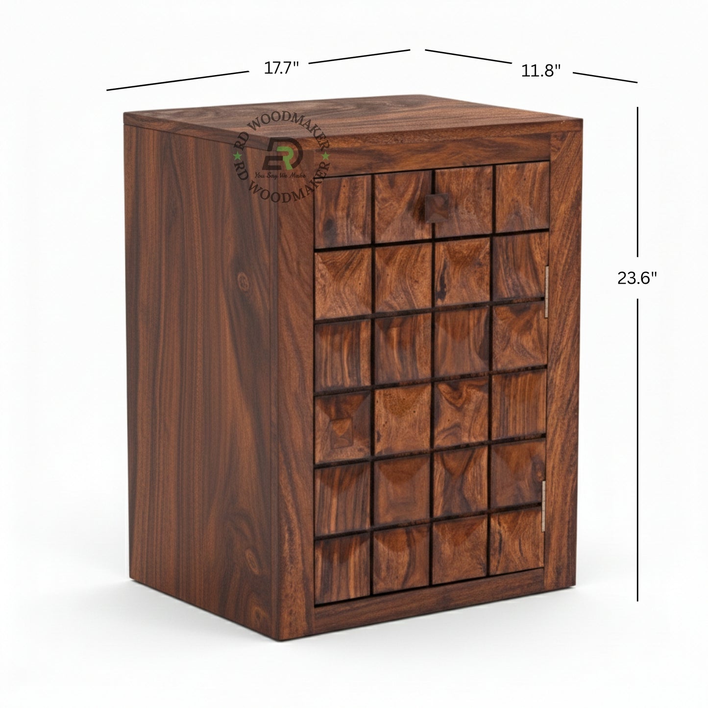 GEOMETRIC CUBE BEDSIDE CABINET