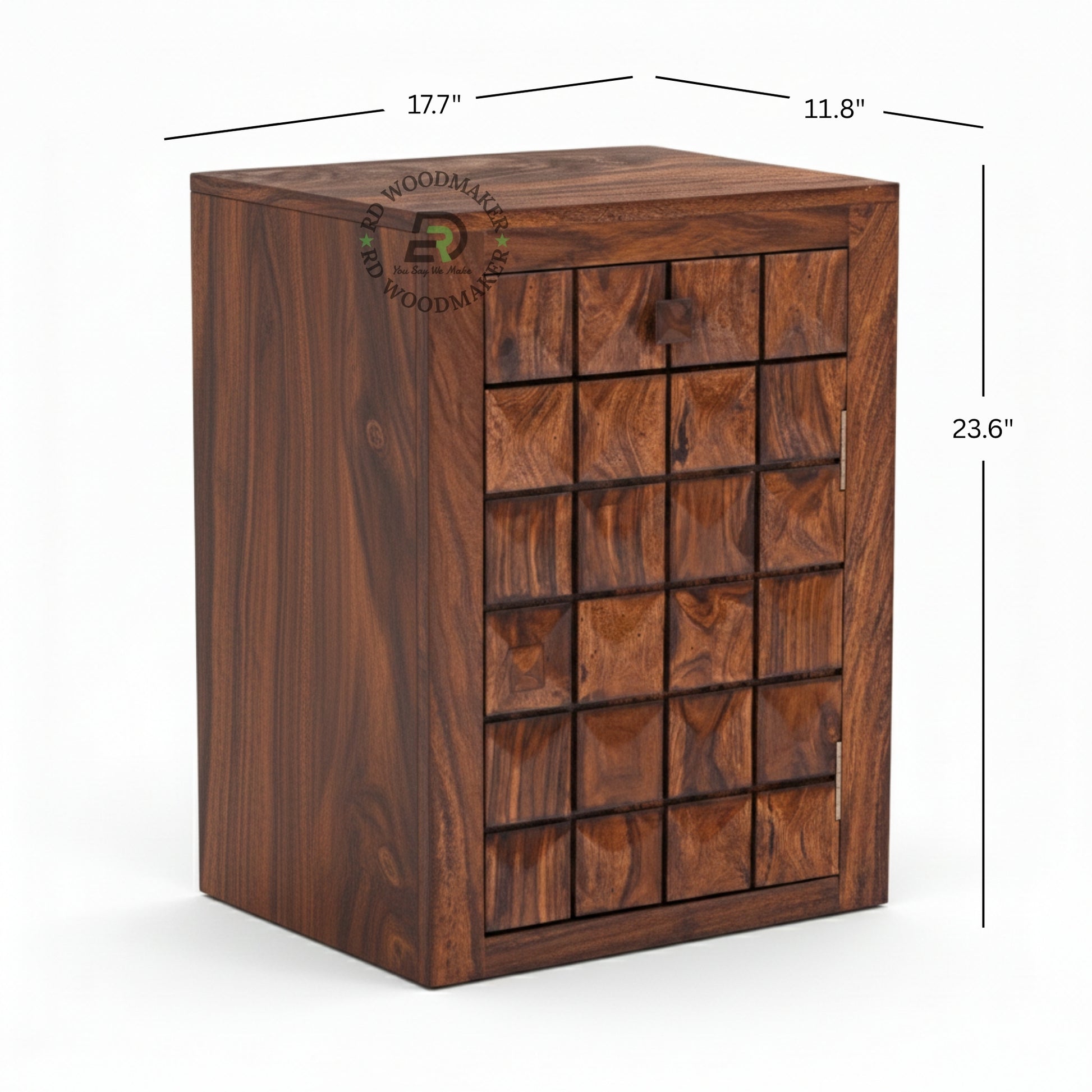 GEOMETRIC CUBE BEDSIDE CABINET
