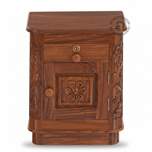 VINTAGE CARVED BEDSIDE TABLE