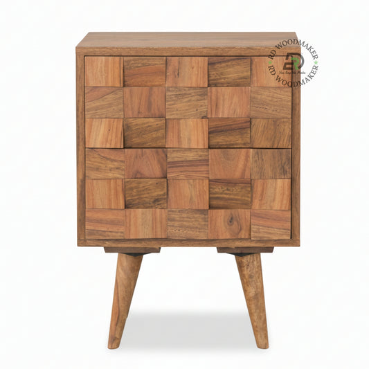 TEXTURED BLOCK BEDSIDE DRAWERS