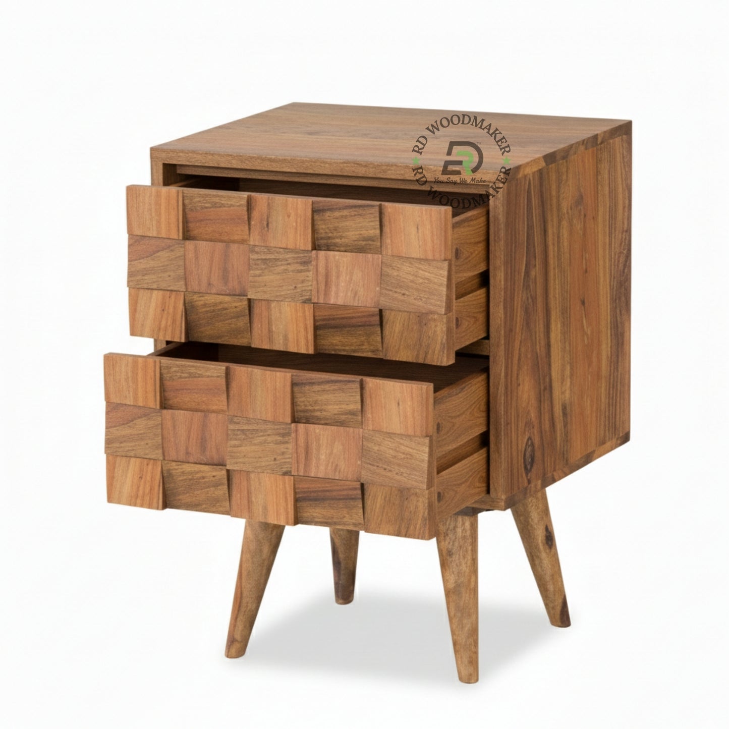 TEXTURED BLOCK BEDSIDE DRAWERS