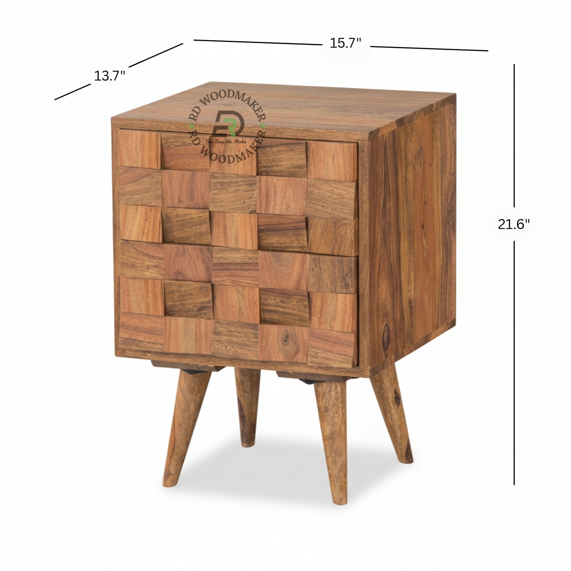 TEXTURED BLOCK BEDSIDE DRAWERS