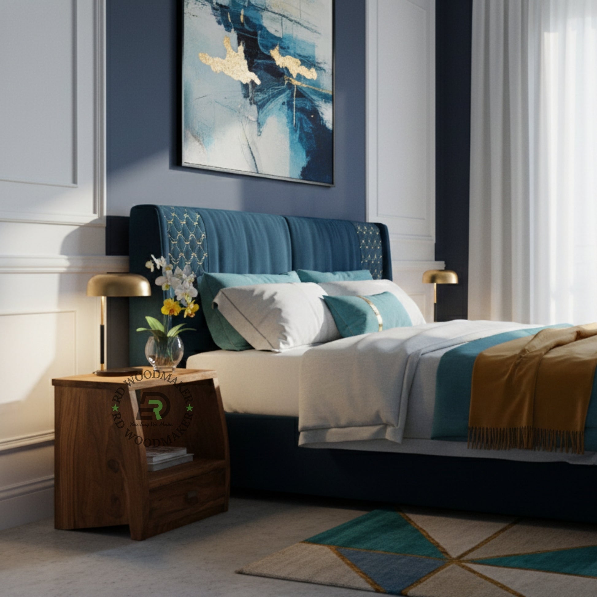 ANGLED A-FRAME BEDSIDE