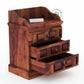 RUSTIC BLOCK-CARVED BEDSIDE