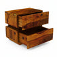 MODERN GRID-CARVED BEDSIDE