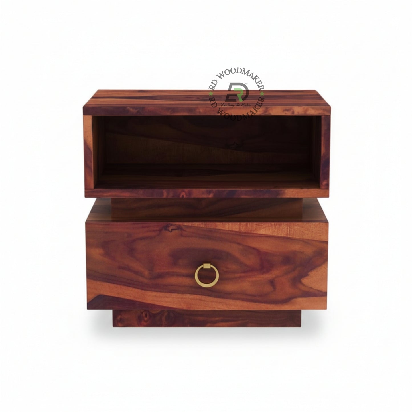 STACKED WOOD CUBBY BEDSIDE