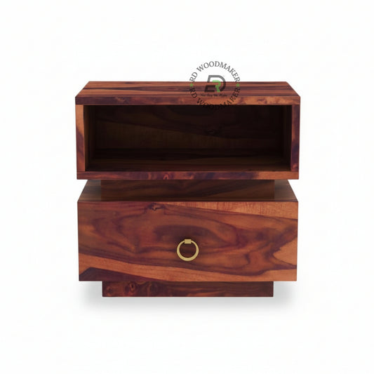 STACKED WOOD CUBBY BEDSIDE