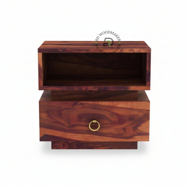 STACKED WOOD CUBBY BEDSIDE