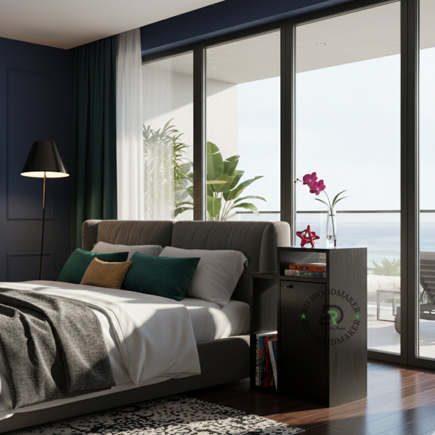 ASYM BLACK TOWER BEDSIDE