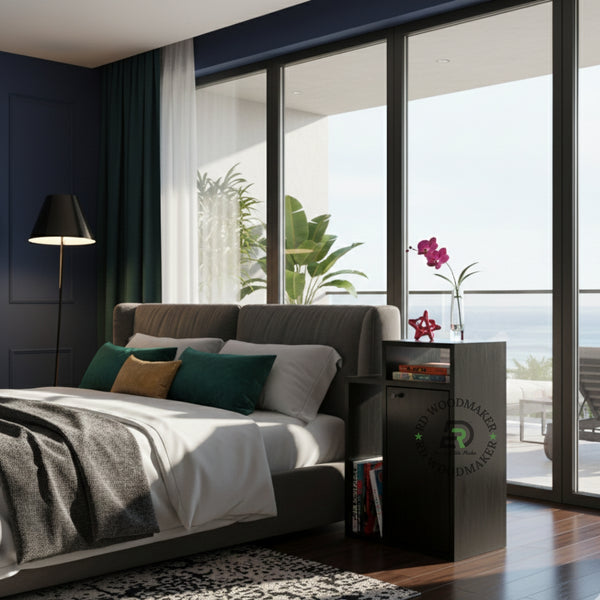 ASYM BLACK TOWER BEDSIDE