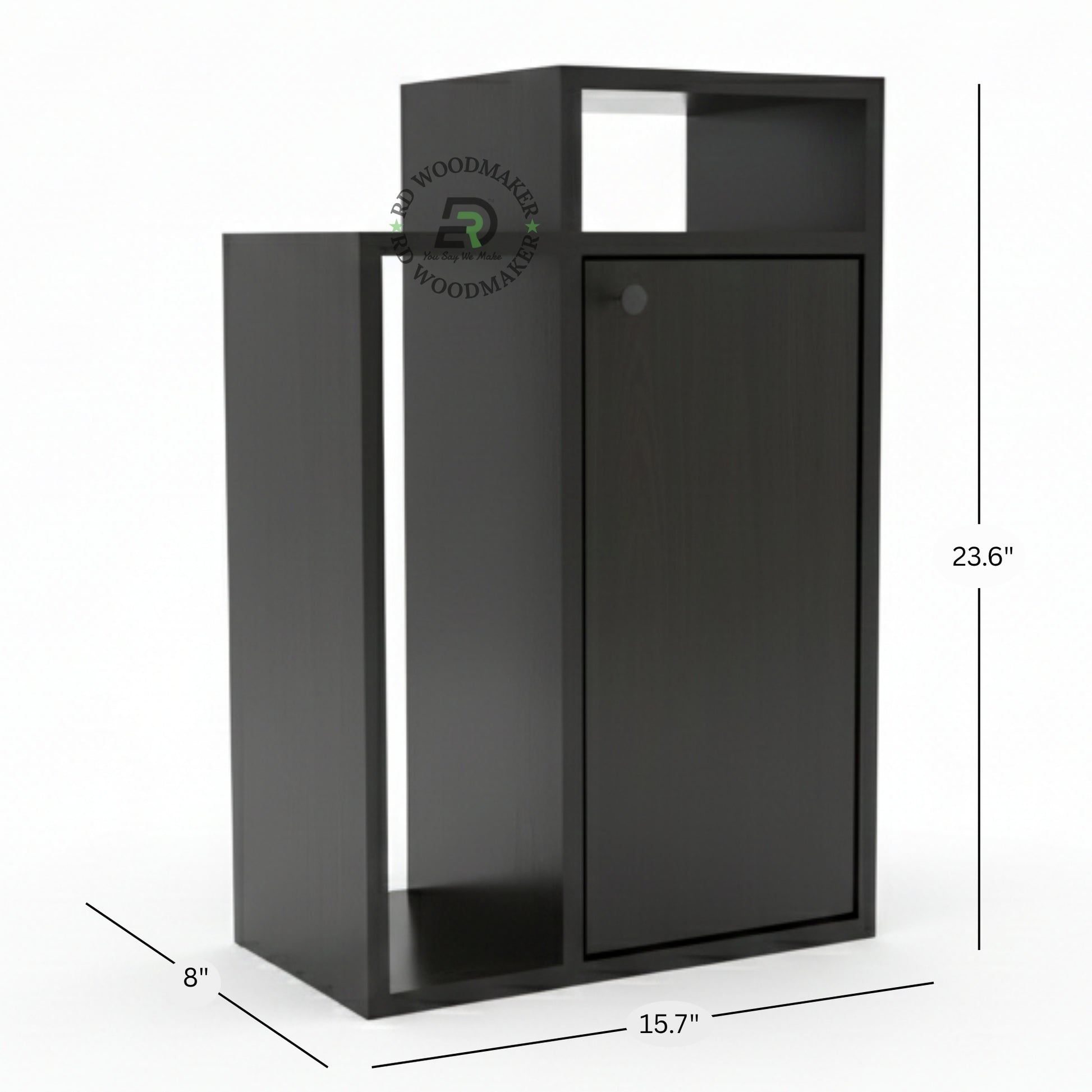 ASYM BLACK TOWER BEDSIDE