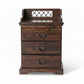 CLASSIC SOLID WOOD BEDSIDE TABLE WITH 3 DRAWERS