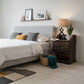 CLASSIC SOLID WOOD BEDSIDE TABLE WITH 3 DRAWERS
