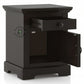 CLASSIC BLACK PANEL BEDSIDE