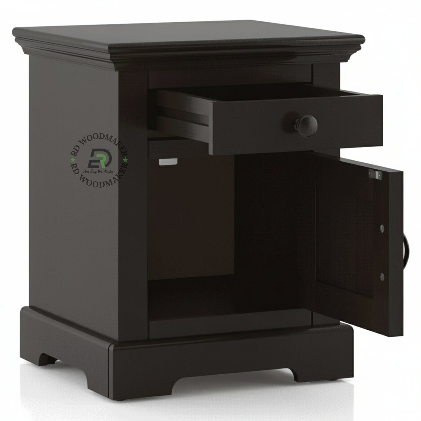 CLASSIC BLACK PANEL BEDSIDE