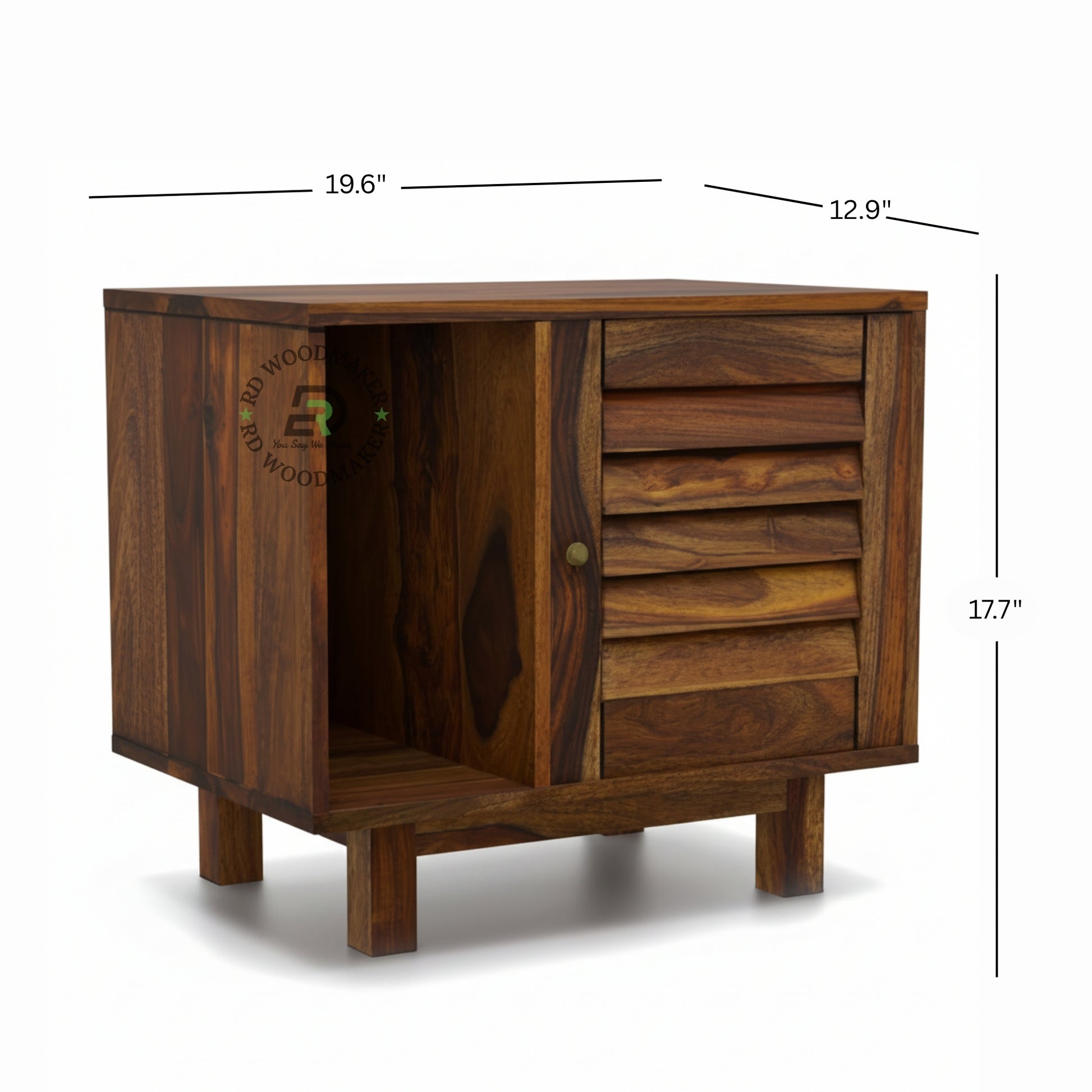 SLATTED DOOR ASYM BEDSIDE